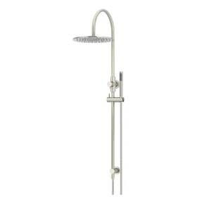 Meir-Round-Gooseneck-Shower-Set-with-300mm-Rose,-Single-Function-Hand-Shower-Brushed-Nickel