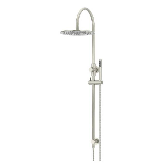 Meir-Round-Gooseneck-Shower-Set-with-300mm-Rose,-Single-Function-Hand-Shower-Brushed-Nickel