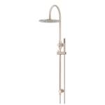 Meir Round Gooseneck Shower Set with 300mm Rose, Single-Function Hand Shower Champagne