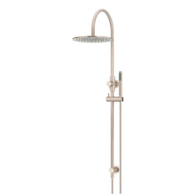 Meir-Round-Gooseneck-Shower-Set-with-300mm-Rose,-Single-Function-Hand-Shower-Champagne