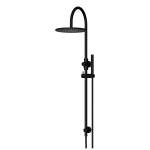 Meir Round Gooseneck Shower Set with 300mm Rose, Single-Function Hand Shower Matte Black