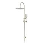 Meir Round Gooseneck Shower Set with 300mm Rose, Three-Function Hand Shower Brushed Nickel