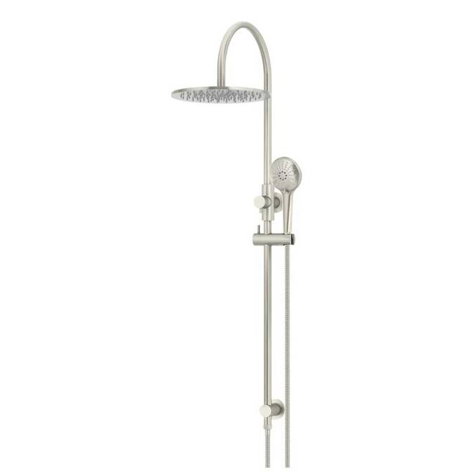 Meir-Round-Gooseneck-Shower-Set-with-300mm-Rose,-Three-Function-Hand-Shower-Brushed-Nickel