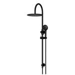 Meir Round Gooseneck Shower Set with 300mm Rose, Three-Function Hand Shower Matte Black