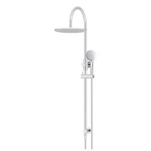 Meir Round Gooseneck Shower Set with 300mm Rose, Three-Function Hand Shower Polished Chrome