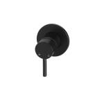 Meir Round Wall Mixer Short Pin Lever Matte Black