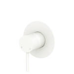 Fienza Kaya Wall Mixer, Large Round Plate, Matte White