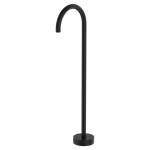 Fienza Kaya Gooseneck Floor Mounted Bath Outlet, Matte Black