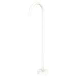 Fienza Kaya Gooseneck Floor Mounted Bath Outlet, Matte White