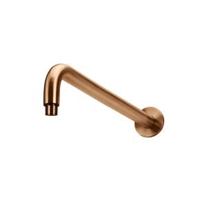Meir Round Wall Shower Curved Arm 400mm, Lustre Bronze