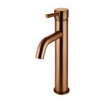 Meir Round Tall Basin Mixer Curved, Lustre Bronze