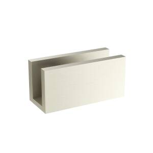 Meir Glass Fixing U Bracket Brushed Nickel