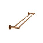 Meir Round Double Towel Rail 600mm, Lustre Bronze