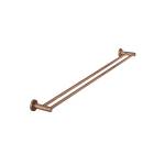 Meir Round Double Towel Rail 900mm, Lustre Bronze