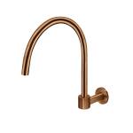 Meir Round High-Rise Swivel Wall Spout, Lustre Bronze