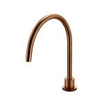 Meir Round Gooseneck High-Rise Swivel Hob Spout, Lustre Bronze