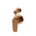 Meir Round Diverter Mixer Paddle Handle Lustre Bronze