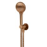 Meir Round Three Function Hand Shower on Fixed Bracket, Lustre Bronze