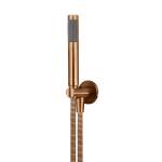 Meir Round Hand Shower on Fixed Bracket, Lustre Bronze