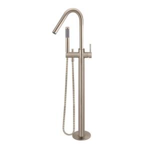 Meir Freestanding Round Bath Mixer with Hand Spray Champagne