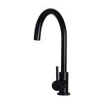 Meir Round Kitchen Mixer Tap Matte Black