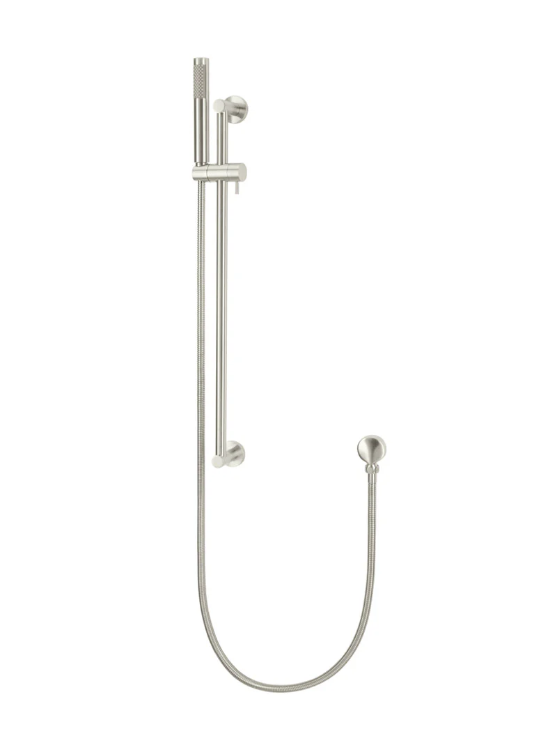Meir Round Shower on Rail - PVD Brushed Nickel