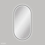 Fienza Empire LED Matte Black Framed Mirror, 600 x 1200mm
