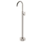 Fienza Empire Slim Floor Mounted Bath Mixer Brushed Nickel