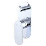 Fienza Empire Slim Wall Diverter Mixer, Large Oval Plate, Vertical, Chrome