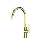 Greens Astro II Gooseneck Sink Mixer Brushed Brass