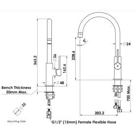 Maci Gooseneck Sink Mixer