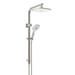 Greens Corban Twin Rail Shower Brushed Nickel