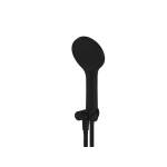 Greens Ashmore Hand Shower w/Wall Outlet Bracket Matte Black