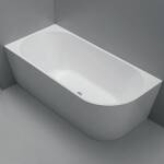 Ovia 1700mm Left Hand Corner Bath Tub Gloss White No Overflow