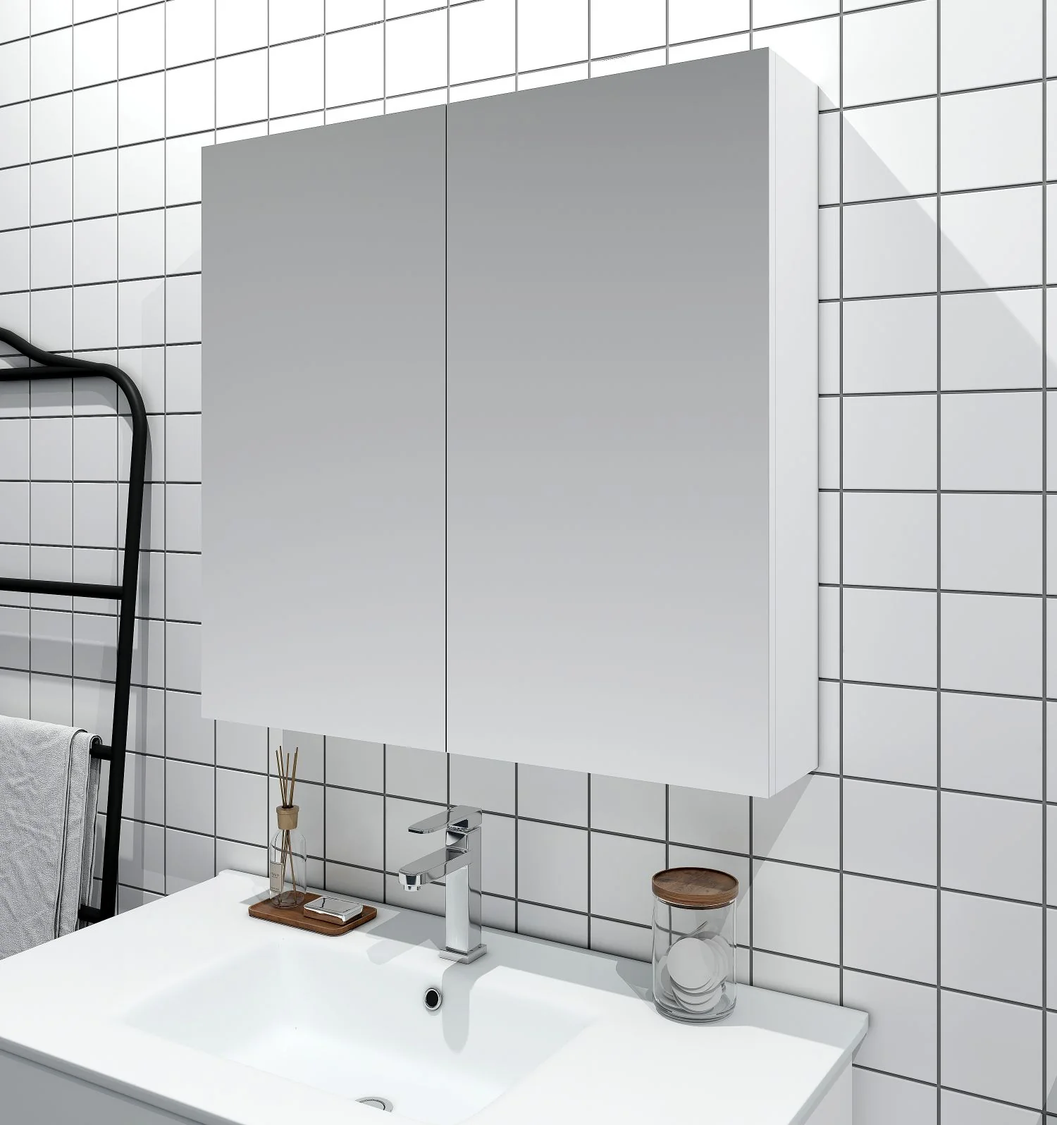 BIANCA 900mm PVC Shaving Cabinet