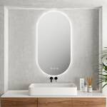 Luna LED Pill Oval Mirror 500 x 900mm - with Adjustable LED Lighting