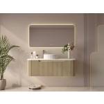 Rome Fluted Groove 1200mm Wall-Hung Cabinet - Bur Oak