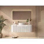 Rome Fluted Groove 1200mm Wall-Hung Cabinet - Matt White