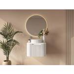 Rome Fluted Groove 600mm Wall-Hung Cabinet - Matt White