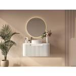 Rome Fluted Groove 900mm Wall-Hung Cabinet - Matt White