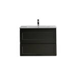 Matte Black Fremantle 750 Wall Hung Vanity