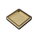 120mm x 120mm Gold Smart Tile Insert Floor Waste Shower Grate Brass Drain