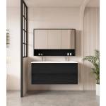 Hera 1200mm Wall Hung Vanity Black Oak