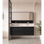 Hera 1500mm Wall-Hung Vanity Black Oak