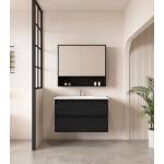 Hera 900mm Wall-Hung Vanity Black Oak