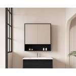 Hera 750mm Shaving Cabinet Black Oak