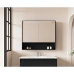 Hera 900mm Shaving Cabinet Black Oak