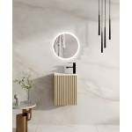 Fluted Rhea 400mm Wall-Hung Cabinet Natural Oak