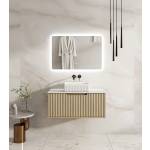 Fluted Rhea 900mm Wall-Hung Cabinet - Natural Oak