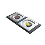 Linsol Foster Milano Kit Of 2 Stainless Steel Trays